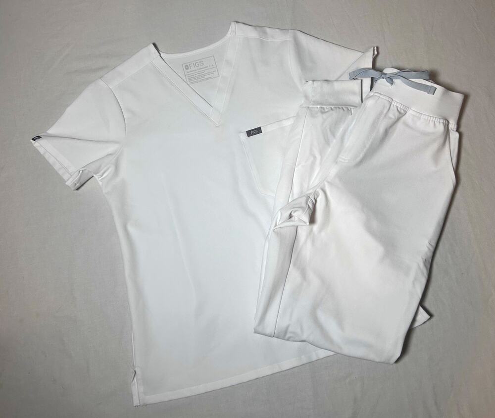 FIGS PO#5623 Off White High Waisted Zamora size M & Catrina size S